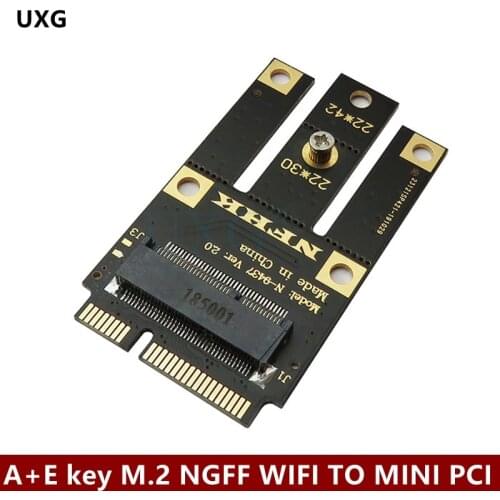 For Wifi Bluetooth Wireless Card A+E Key A Key M.2 NGFF Wireless Module To MINI PCIE Adapter