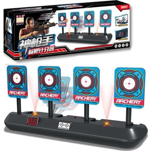 DIY Auto Reset Electric Target DIY High Precision Scoring Electric Target for Nerf Gun Accessories Toys for Kids Shooting