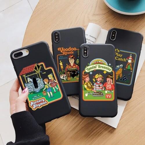 Funny Halloween Satan Vintage Lets Summon Demons Graphic soft Phone Case For iPhone XR XS 12 11 Pro Max 6s 7 8 Plus SE 12mini