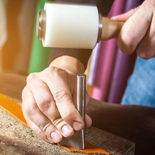 15 Pieces Leather Craft Tools Half-Round Cutter Punch Round and Oval Shape Hole Punch Cutter Belt Watch Band Gasket Hollow Leath