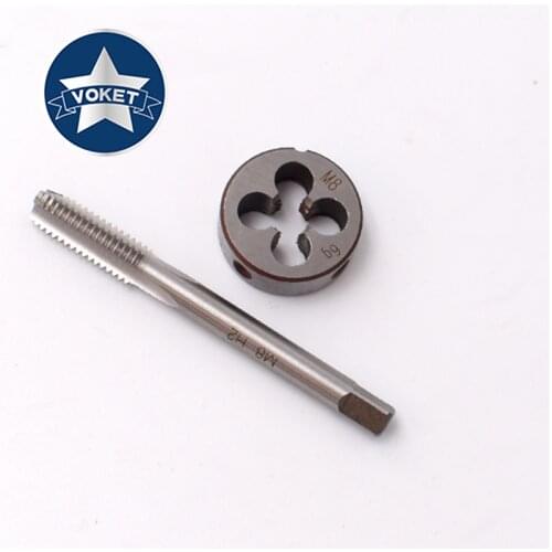 HSS 2pcs Metric Screw hand tap and die M7 M8 M9 M10 M11 M12 M13 X0.5 X0.75 X1 X1.25 X1.5 X1.75 Fine thread taps round dies Set
