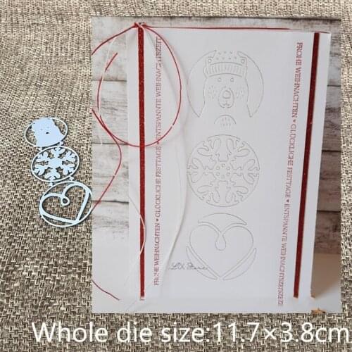 XLDesign Craft Metal Cutting Dies stencil mold bear snowflake heart circles scrapbook Album Paper Card Craft Embossing die cuts