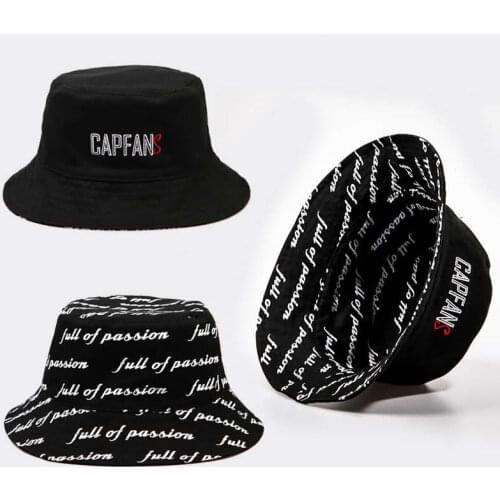 Large Size Double Sided Cotton Bucket Hat Men Bob Hip Hop Panama Caps Fisherman Hat Outdoor Sun Caps Embroidery Sun Hat