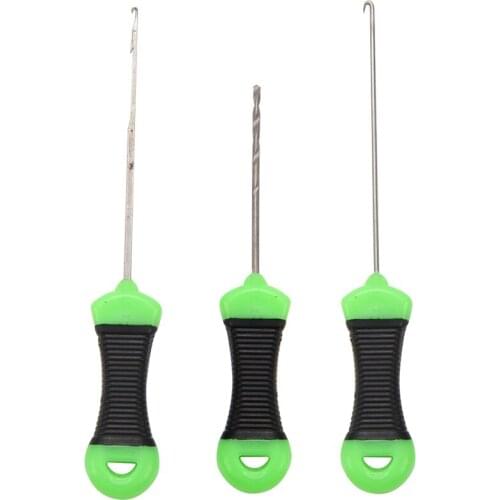 3Pcs Kit Outdoor Fishing Bait Needles Rigging Tool For Rig Boilie Terminals for Rig Making Carp Fishing Tool Accessories