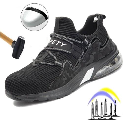 Indestructible Shoes Men Women Safety Work Shoes with Steel Toe Cap Puncture-Proof Boots Lightweight Breathable Sneakers