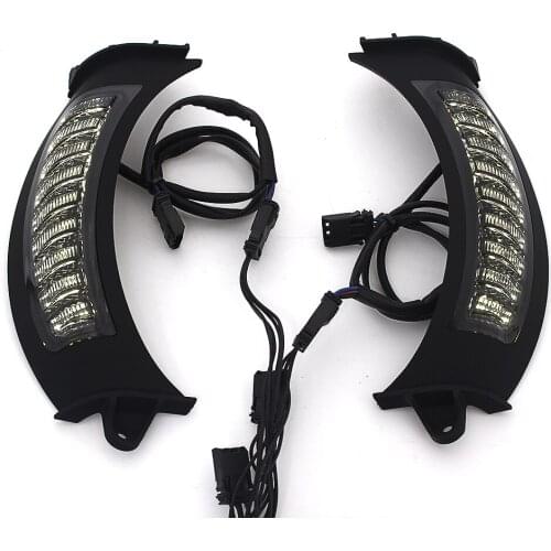 New LED Amber / White Motorcycle Running Turn Signal Lights Black For Road Glide 2015-2020 Waterproof