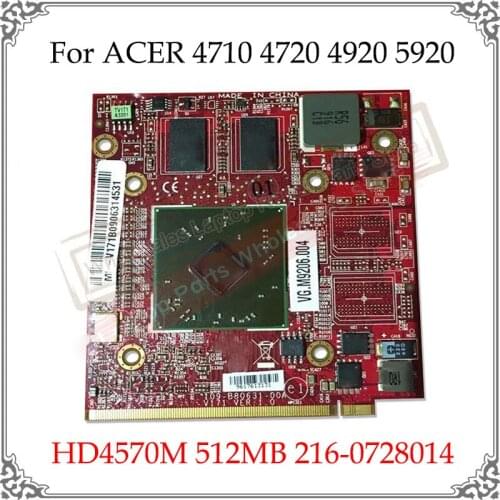 Original HD 4570M HD4570M 512MB 216-0728014 Graphic Card For ACER 4710 4720 4920 5920 Display Video Card GPU GDDR2 Replacement