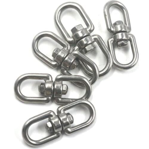 Durable M5 Stainless Steel 304 Marine Mooring Swivel with eye to eye also used for pet dog chain diameter 5mm Pack of 5