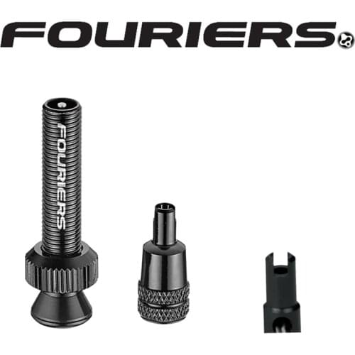 FOURIERS Bicycle Vacuum Tire Nozzle Road MTB Mountain Bike Tubeless Schrader Valve Adapter Comes with valve core, cap and tool