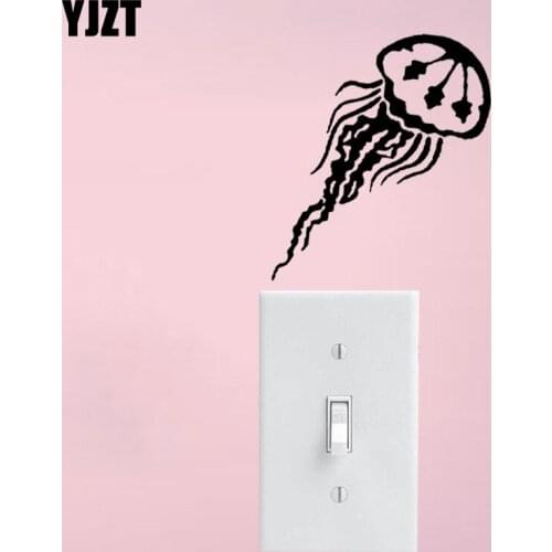 YJZT Cartoon Switch Sticker Funny Ocean Sea Animal Swimming Bedroom Room Decor Wall Decal 17SS0141