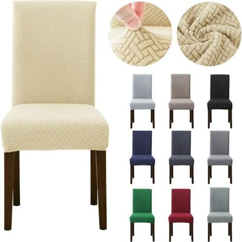 Jacquard Home Dining Chair Cover Spandex Elastic Stretch Chair Slipcover Case for Chairs with Back Kitchen Hotel Banquet