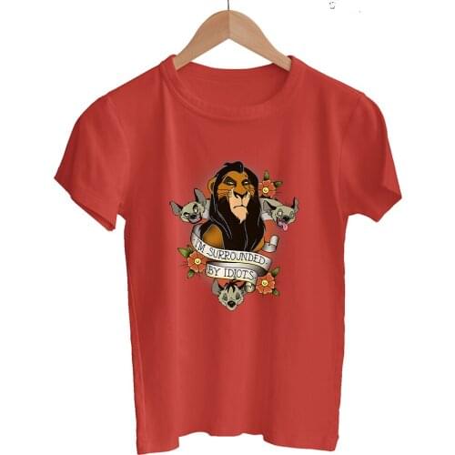 Women T-shirts Disney Lion King Printing Series Short Sleeve Dropship Summer New Products Fashion Harajuku T Shirts Female Trend