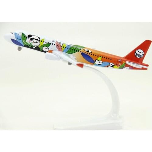 16CM China Sichuan Airlines Airbus A320 Panda Aircraft Metal model Plane model Airplane Toys with wheel Collectible gift
