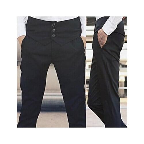 27-39 ! Men western-style casual trousers male slim suit pants slim fashion culottes plus size pants singer costumes