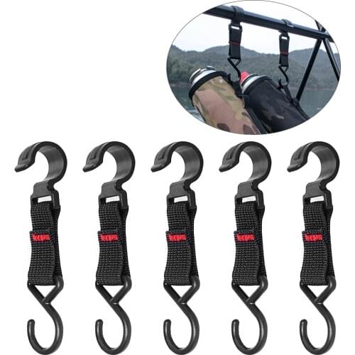 5PCS Outdoor Hanging Rack Outdoor Camping Moveable Storage Hook Detachable Hanging Hook S-Shaped Hook Lamp Holder Hooks