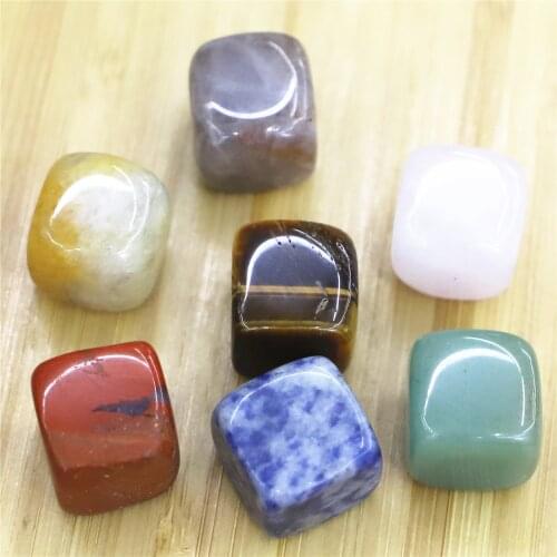 7pcs/Set Reiki Natural Stone Tumbled Stone Irregular Polishing Rock Quartz Yoga Energy Bead for Chakra Healing Decoration