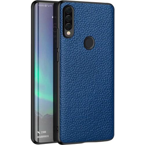 Phone Case For Huawei Nova 3 3i 3e 4e 5T 6 se 7i P Smatr 2019 P10 Cowhide Litchi Texture Genuine Leather Cover