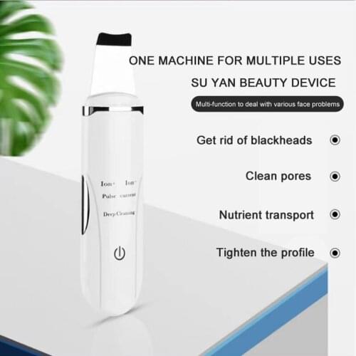 Facial Cleansing Peeling Machine Ultrasonic Ion Deep Cleaning Anti Aging Facial Massager EMS USB Rechargeable Massager Electric