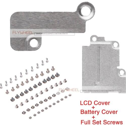 1set For iPhone 5 5S 6 6S 7 8 Plus LCD Display Metal Bracket Cover +Battery Spacer Metal Plate Holder With All Set Screws