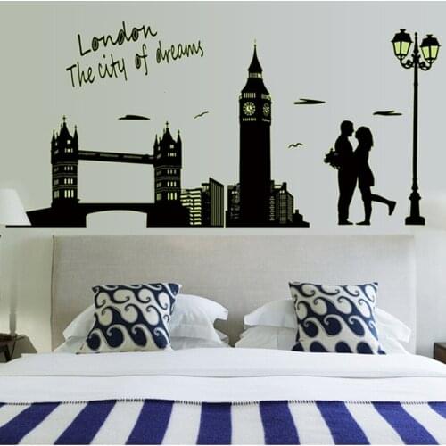 DIY Luminous Wall Sticker Big Size Fluorescence Landscape Wall Stickers for Living Room Wall Decor