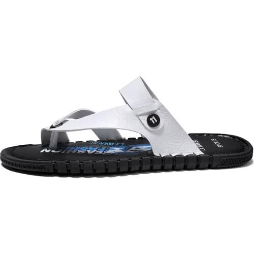 Heren cuero leather sandalias de roman verano flip for herren deportivas beach erkek rasteira playa v ete cuir 2020 slippers