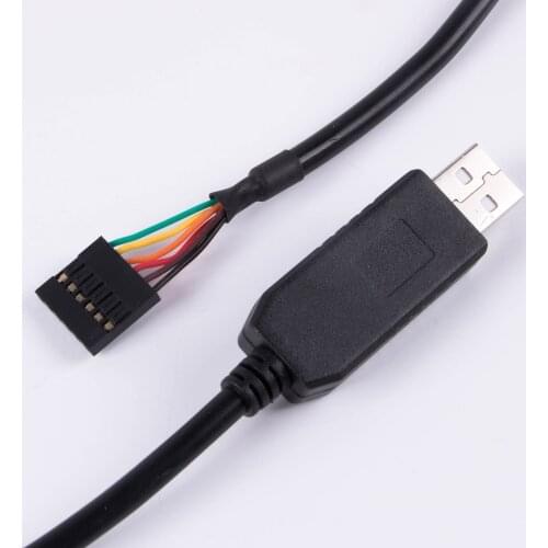 PL2303TA USB to RS232 6Pin 2.54mm Connector Serial Converter Adapter Module Cable Support Windows Vista Linux
