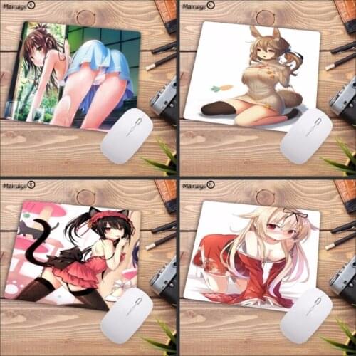 Mairuige Customized Support Japan Sexy Girl Mouse Pad Rubber Non-slip comfortable Gaming Speed Mouse Mat Pad 18X22CM 25X20CM