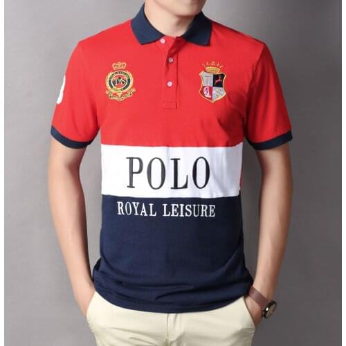 2021 new polo shirt mens leisure fashion urban sports leisure cotton short sleeve large contrast color blocking personality