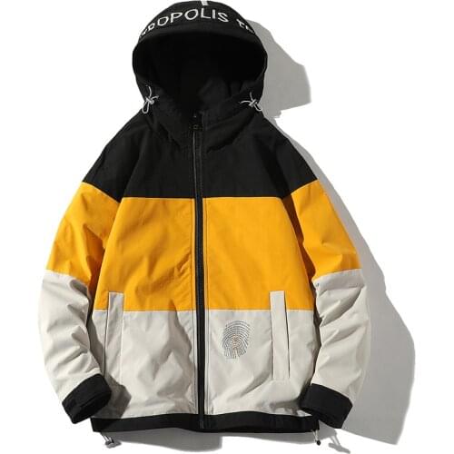2020 New Spring Men Jacket And Coats Patchwork Male High Streetwear Hip Hop Outwear ABZ649