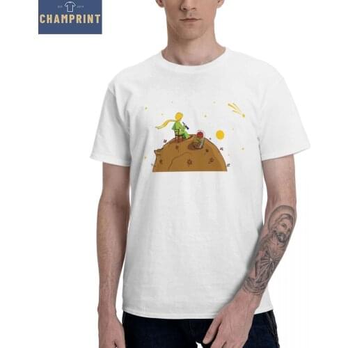 LPP Planet The Little Prince Men T Shirts Vintage Tees Short Sleeve O Neck T-Shirts Pure Cotton Gift Idea Tops