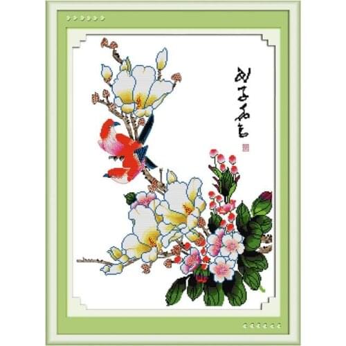 Fragrance of orchid cross stitch kit 14ct 11ct count print canvas stitching embroidery kits for audlt