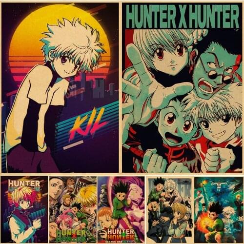 New Hunter x Hunter Poster Popular Classic Japanese Anime Home Decor Retro Poster Prints Kraft Paper Wall Art Home Room Decor