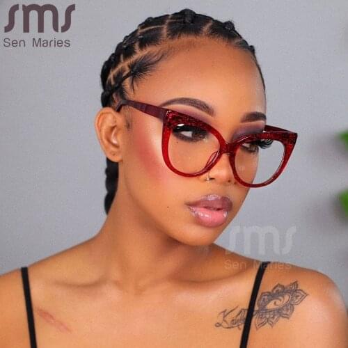 Cat Eye Glasses Frames Women 2020 Brand Design Big Frame Glsses Frame For Men Transparent Sunglasses Female Clear Lens Spectacle