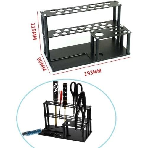 Aluminum Alloy Tool Storage Rack Screwdriver Tools Bracket Scissors Pliers Knife Storage Holder Tool Socket for RC Model DIY