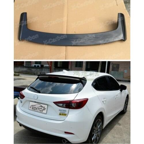 High quality Carbon Fiber / ABS Car Rear Trunk Lip Spoiler Wing Fits For MAZDA 3 Axela Hatchback 2014 2015 2016 2017 2018 2019