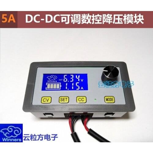 5A DC DC Adjustable Step-down CNC Power Module Constant Voltage and Constant Current LCD Screen Supports Modbus