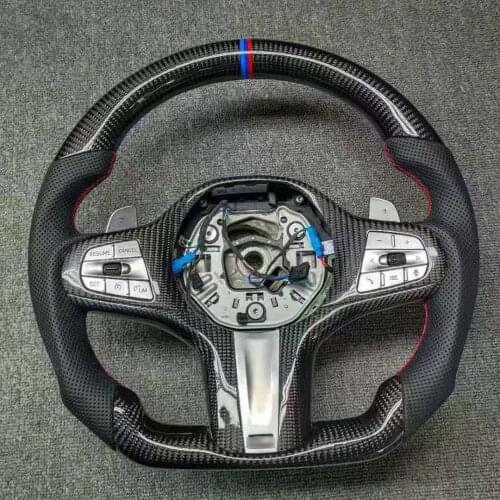 BMW G20 G29 Z4 G05 G01 G06 Custom Perforated Leather Carbon Fiber Steering Wheel