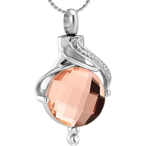 Crystal Cremation Urn Jewelry Cube Memorial Ashes Necklace Pendant Keepsake for Human Pet