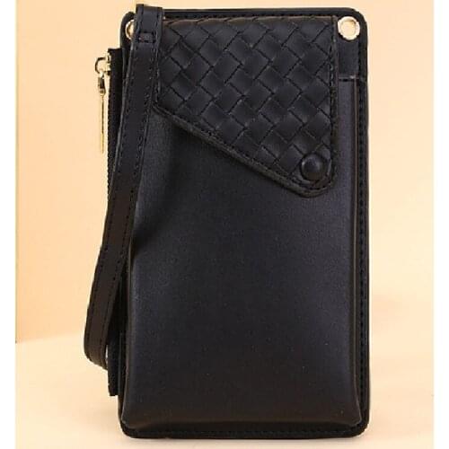 Brand New Fashion Shoulder Cellphone Bag Womens Lingge Pattern PU Leather Female Mini Crossbody Messenger Bags Ladies Wallet