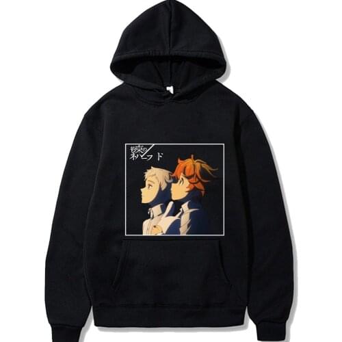 Hot Anime Printed The Promised Neverland Hoodie Long-sleeved Casual Sweatshirts