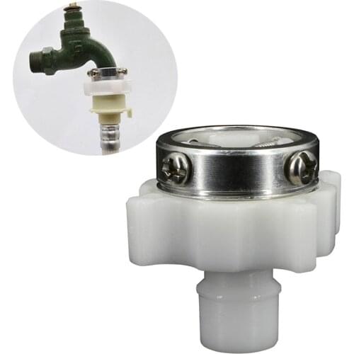 Universal Faucet Washing Machine Connector Fixed Head Stainless Steel Connector Conversion for 4/6 Points with Four Screws Fixed