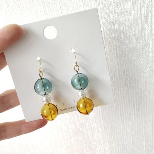 Juorest Vintage Pearl Drop Earrings Women Hollow Out Ball Japan Korea Cute Earrings Fashion Autumn Winter Long Earring Gift 2021