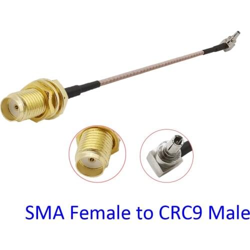 1Pcs Pigtail SMA Female Jack to CRC9 Male Plug Right Angle Connector RG316 Cable Wire Adapter 15cm 6" For Antenna Extension