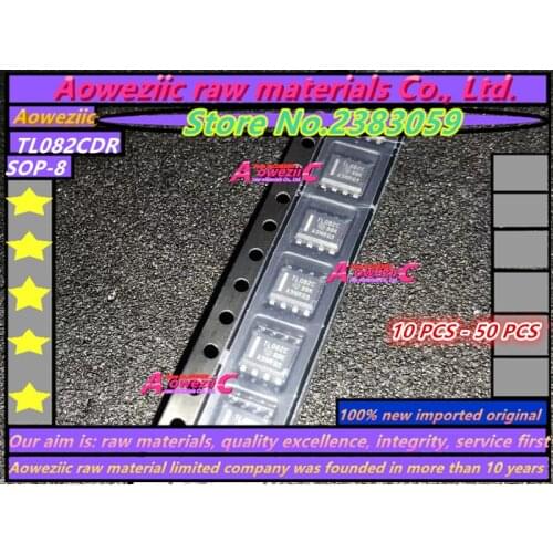 Aoweziic 2019+ 100% new imported original TL082 TL082CP DIP-8 TL082CDR TL082IDR SOP-8 High Voltage Dual Operational Amplifier