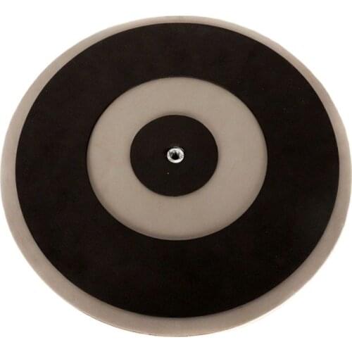 12 Inch Imported Rubber Round Dumb Drum Imported Environmental Protection Double Rubber Drum Surface Gray-black Color