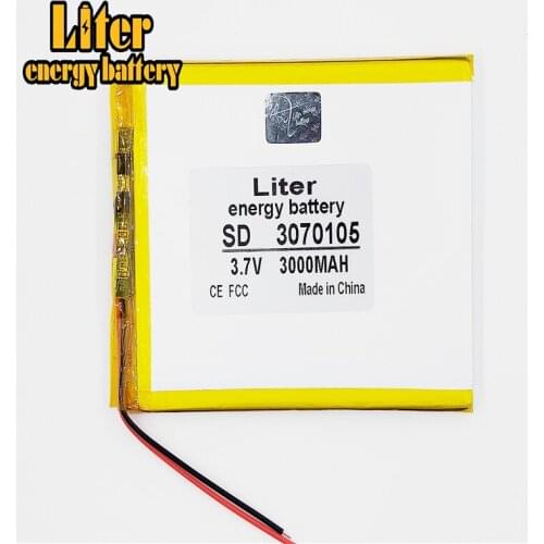 3.7V 3070105 polymer battery 3000 mah story electromechanical zishu emphasize battery 7 inch tablet