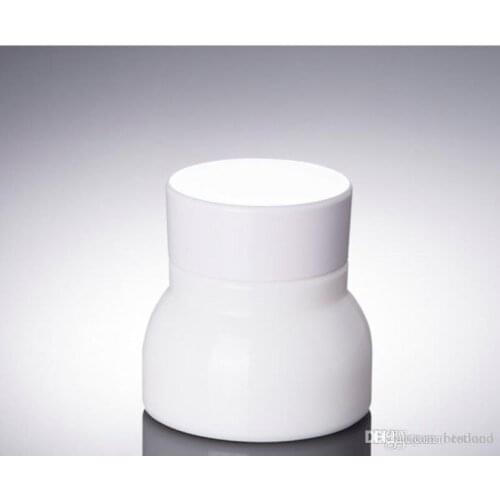 50g White Glass Cream Jar Face Cream Bottle Jar Glass Lotion Pump Bottle Empty Cosmetic Bottle