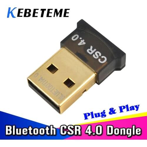 KEBETEME Mini USB 2.0 Bluetooth Version 4.0 Adapter Wireless Dongle EDR Adaptor 3Mbps for Laptop Notebook Tablet Computer