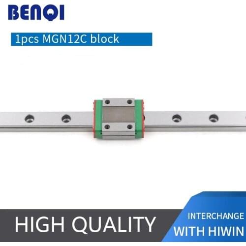Free shipping 12mm MGN12 linear guide 1pcs MGN12C block for cnc machine parts made in china
