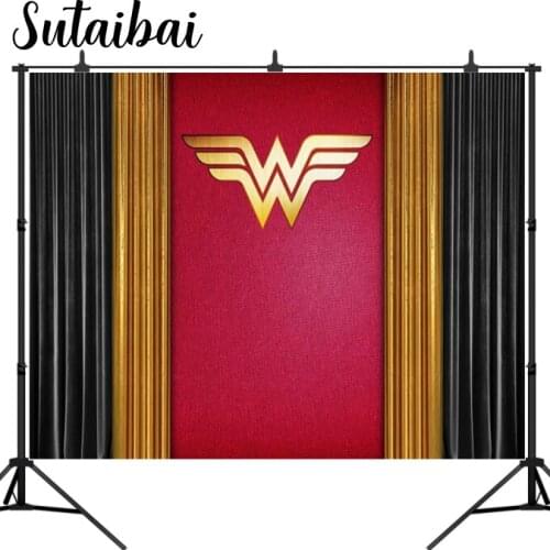 Photography Backdrops Black Red Superhero Backdrop Party Background Photocall for Photography